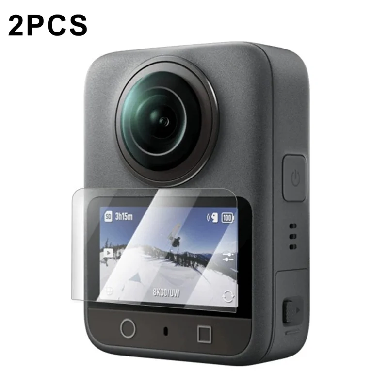 2Pcs For DJI Osmo 360 Tempered Glass Screen Protector HD Clear 9H Hardness Camera Film - Transparent