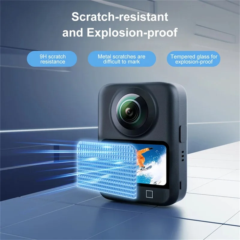2Pcs For DJI Osmo 360 Tempered Glass Screen Protector HD Clear 9H Hardness Camera Film - Transparent