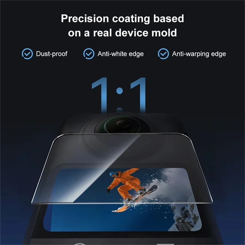 2Pcs For DJI Osmo 360 Tempered Glass Screen Protector HD Clear 9H Hardness Camera Film - Transparent