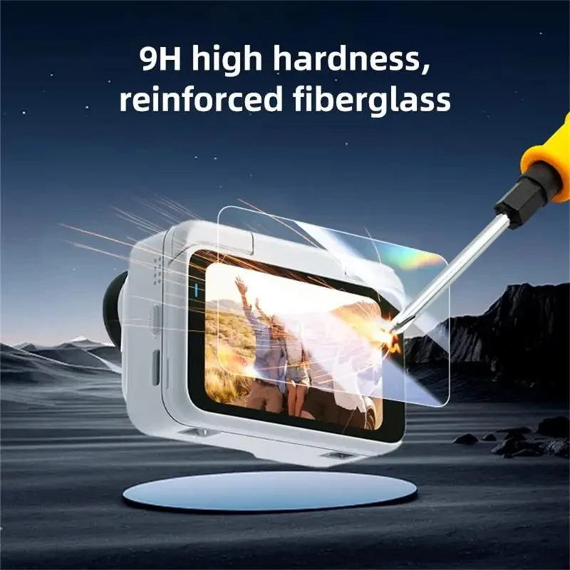 2 Sets For Insta360 Go Ultra Tempered Glass Screen Film + Soft PET Lens Protector Camera Film Set - Transparent