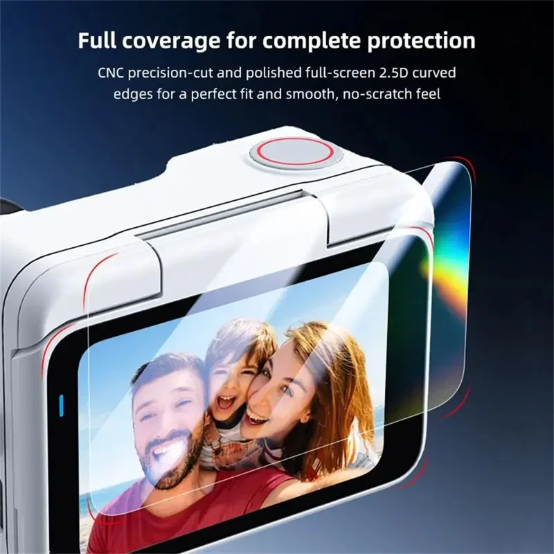 2 Sets For Insta360 Go Ultra Tempered Glass Screen Film + Soft PET Lens Protector Camera Film Set - Transparent