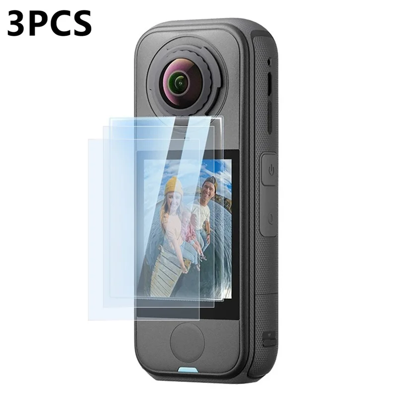 3Pcs For Insta360 X4 Air Tempered Glass Screen Protector HD Clear 9H Hardness Camera Film - Transparent