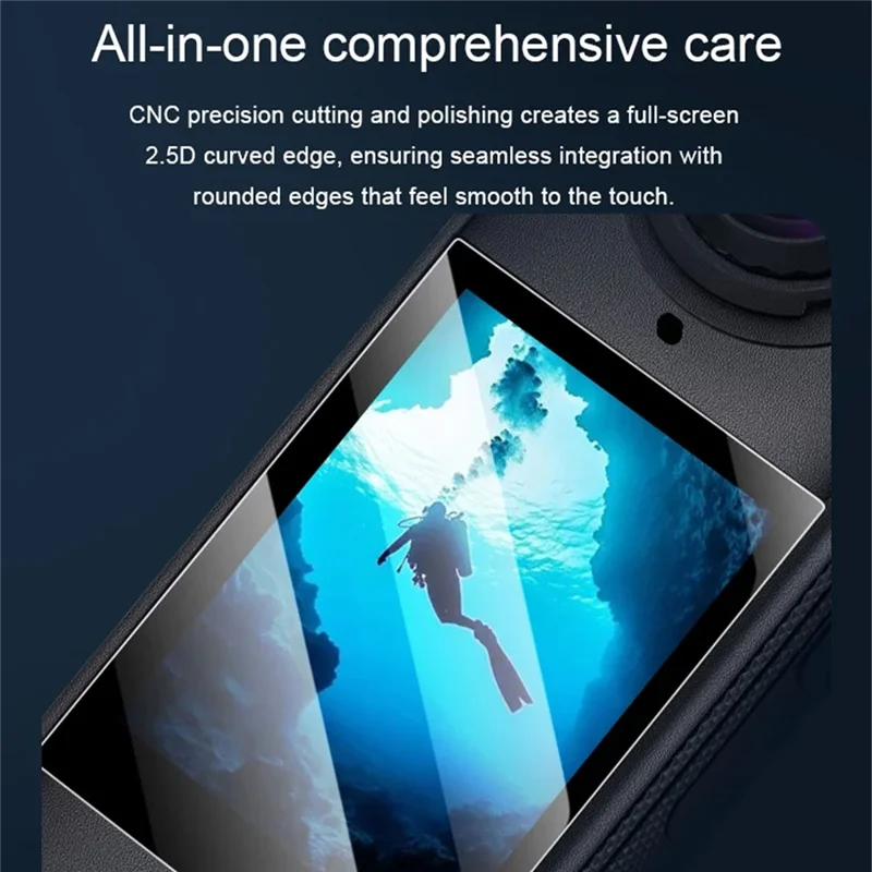 3Pcs For Insta360 X4 Air Tempered Glass Screen Protector HD Clear 9H Hardness Camera Film - Transparent