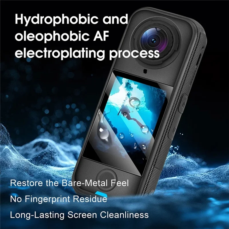 3Pcs For Insta360 X4 Air Tempered Glass Screen Protector HD Clear 9H Hardness Camera Film - Transparent