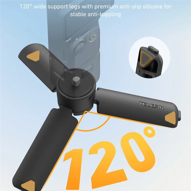 TELESIN S3-EAK-06 For DJI DJI Osmo Pocket 3 Mini Tripod Quick Release Action Camera Desktop Stand Holder - Black
