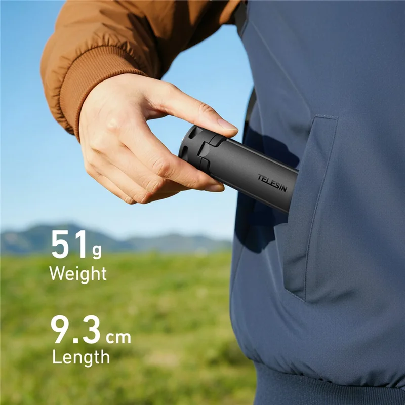 TELESIN S3-EAK-06 For DJI DJI Osmo Pocket 3 Mini Tripod Quick Release Action Camera Desktop Stand Holder - Black