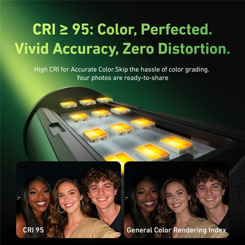 TELESIN S5-BGD-14 MagFilm Fill Light for DJI Osmo Action 6 /  Action 5 / Pocket 3 , Cold Shoe Mount Dual Color Temperature Video Light - Black