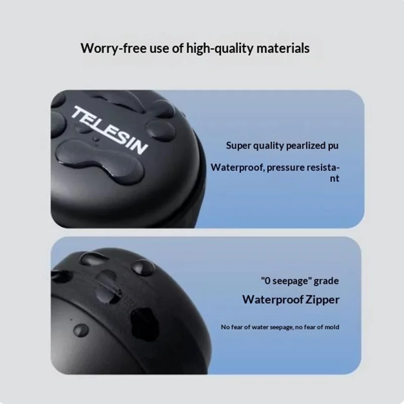 TELESIN S6-PRC-13 Boîtier de stockage pour filtres d'appareil photo d'action avec 4 emplacements pour DJI Osmo Action 6 / 5 Pro / 4 / 3, boîte de transport pour filtres - Noir