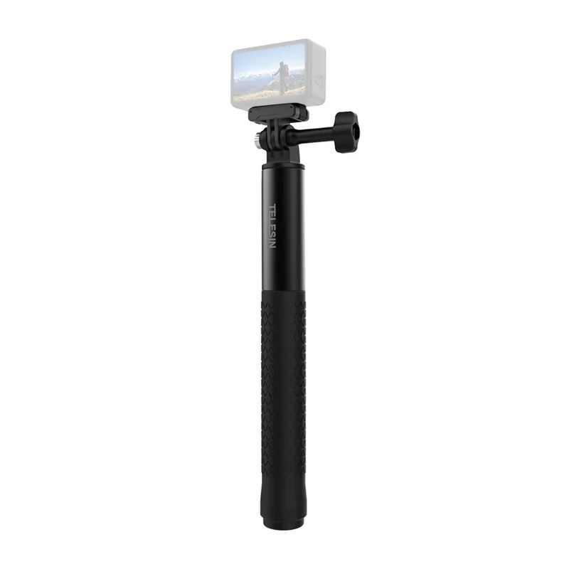 TELESIN S1-MNP-09 0.9m Aluminum Alloy Selfie Stick for DJI Osmo Action 6 / Osmo 360 Extendable Monopod - Black