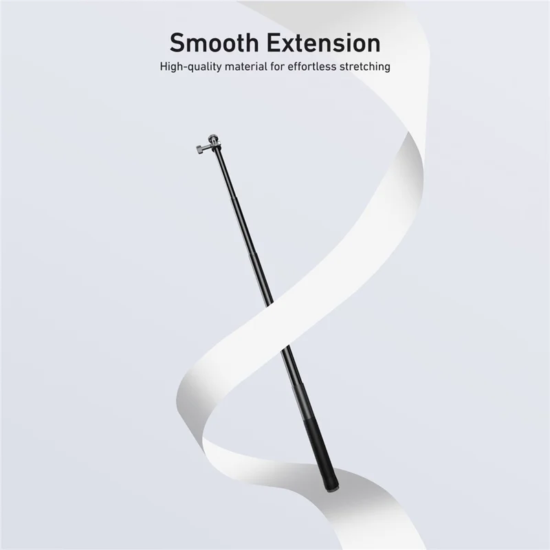 TELESIN S1-MNP-09 0.9m Aluminum Alloy Selfie Stick for DJI Osmo Action 6 / Osmo 360 Extendable Monopod - Black