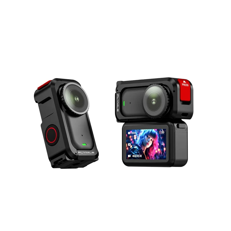 FLYMILE For DJI Osmo Nano Metal Rabbit Cage Aluminum Alloy Quick Release Protective Frame with Lens Cap - Black