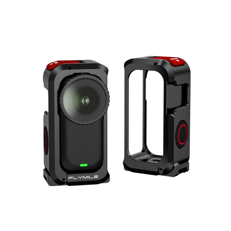 FLYMILE For DJI Osmo Nano Metal Rabbit Cage Aluminum Alloy Quick Release Protective Frame with Lens Cap - Black