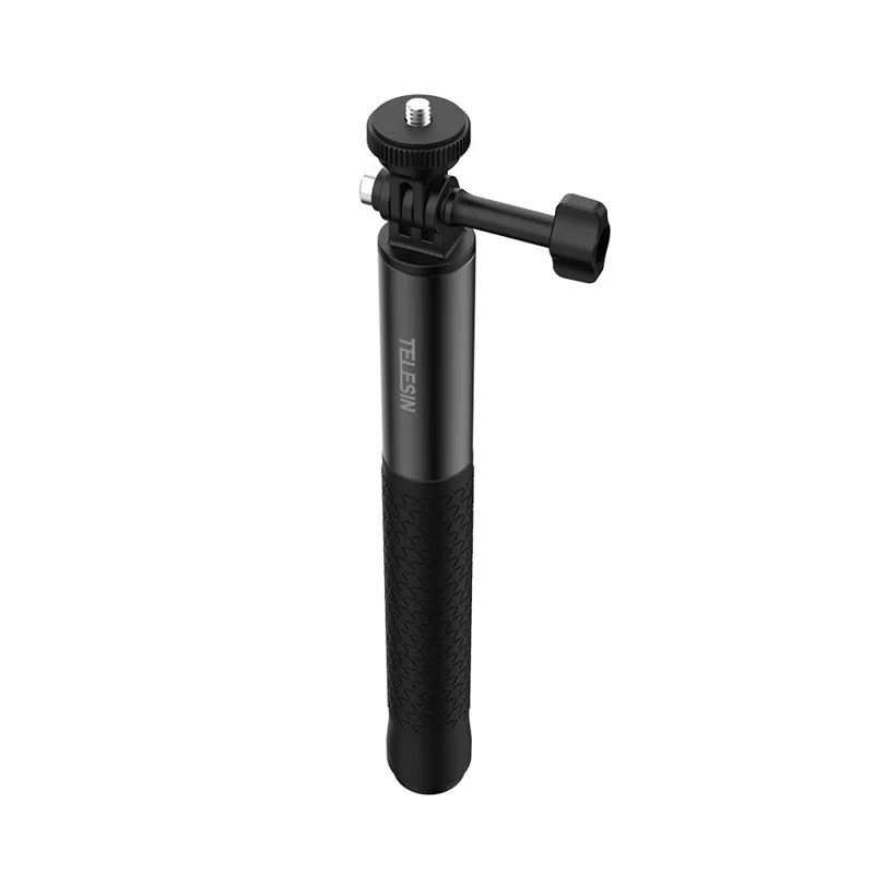 TELESIN S1-MNP-11 1,5 m Telescopische Monopod Aluminium Selfiestick met 1/4 Interface voor Actioncamera - Zwart