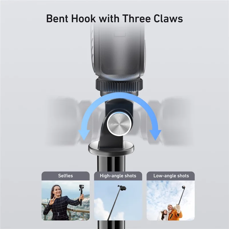 TELESIN S1-MNP-11 1,5 m Telescopische Monopod Aluminium Selfiestick met 1/4 Interface voor Actioncamera - Zwart