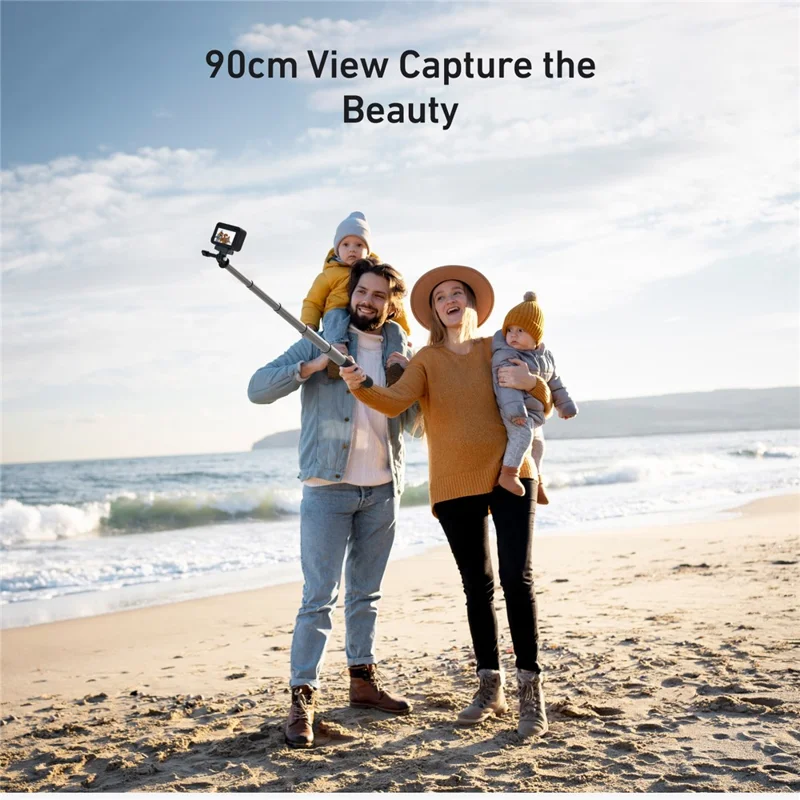 TELESIN S1-MNP-11 1,5 m Telescopische Monopod Aluminium Selfiestick met 1/4 Interface voor Actioncamera - Zwart