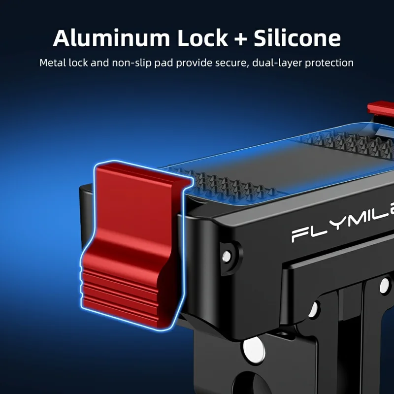 FLYMILE Plastic Base for DJI Osmo 360 / Action 5 Pro / 4 / 3 Rotary Magnetic Quick Release Base - Black