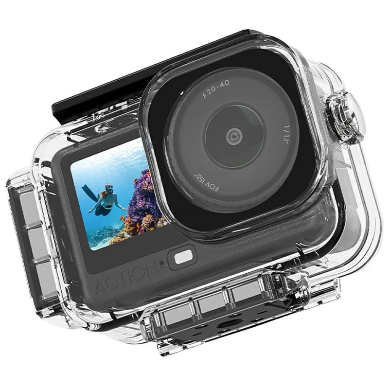 FLYMILE For DJI Osmo Action 6 Waterproof PC Shell Magnetic Quick Release 60m Underwater Camera Housing - Transparent