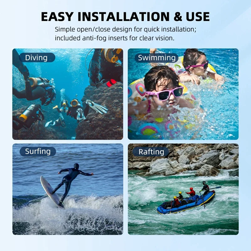 FLYMILE For DJI Osmo Action 6 Waterproof PC Shell Magnetic Quick Release 60m Underwater Camera Housing - Transparent