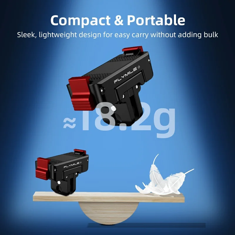 FLYMILE для DJI Osmo Action 6 / Nano Пластиковая поворотная магнитная быстросъемная база — Черный