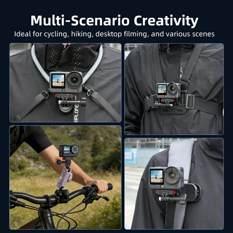 FLYMILE для DJI Osmo Action 6 / Nano Пластиковая поворотная магнитная быстросъемная база — Черный