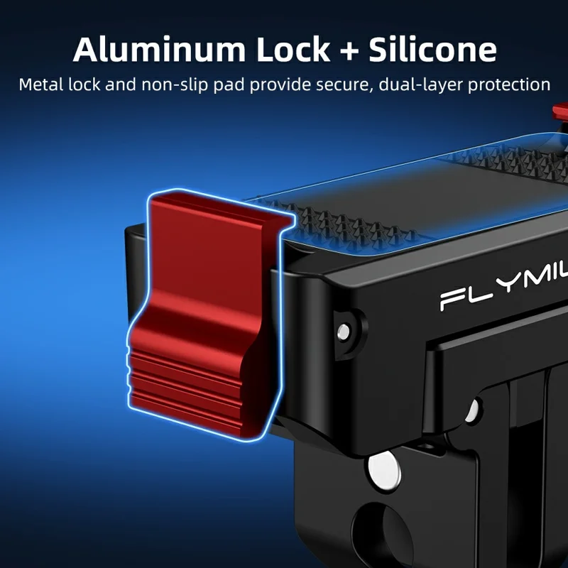 FLYMILE для DJI Osmo Action 6 / Nano Пластиковая поворотная магнитная быстросъемная база — Черный