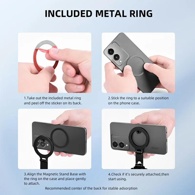 FLYMILE For Insta360 Ace Pro 2 / Ace Pro Quick Release Magnetic Mount Aluminum Alloy Camera Extension Stand