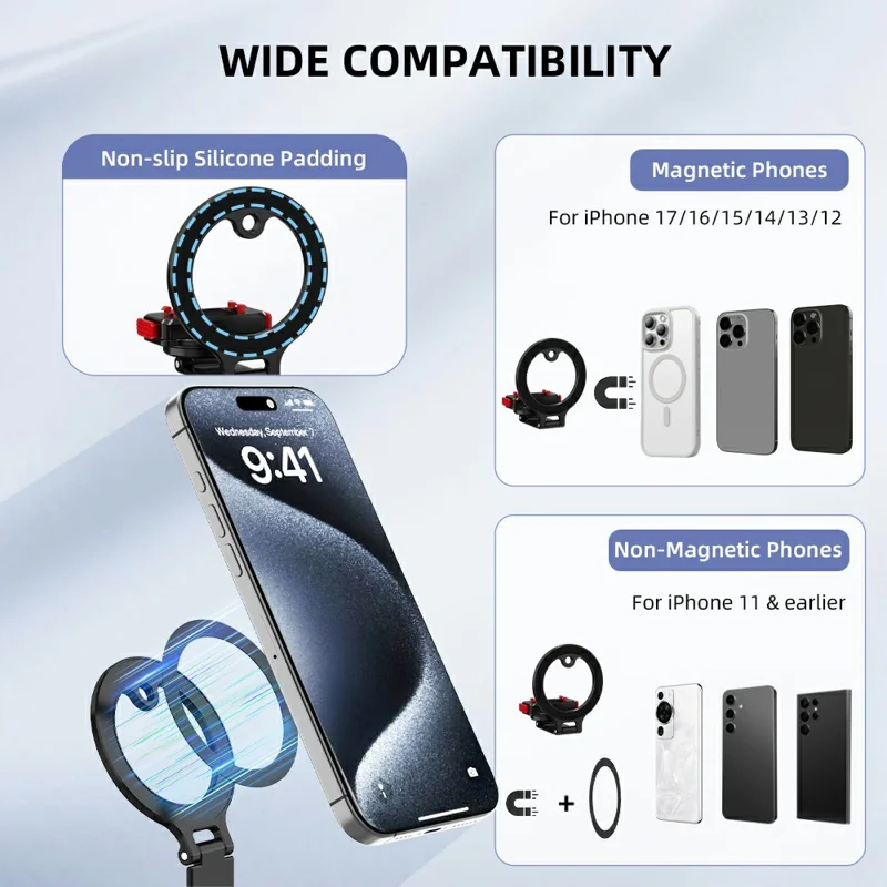 FLYMILE For Insta360 Ace Pro 2 / Ace Pro Quick Release Magnetic Mount Aluminum Alloy Camera Extension Stand