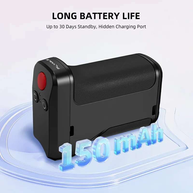 Uchwyt FLYMILE do fotografii ulicznej do kamery akcji, plastikowy, zdalne sterowanie migawki przez Bluetooth, magnetyczna, demontowalna rączka - Czarny