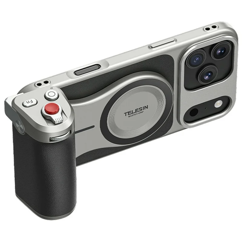 TELESIN P5-MCS-11-TIP For iPhone 17 Pro Max Master Grip Photography Handle Camera Grip with Phone Case - Black