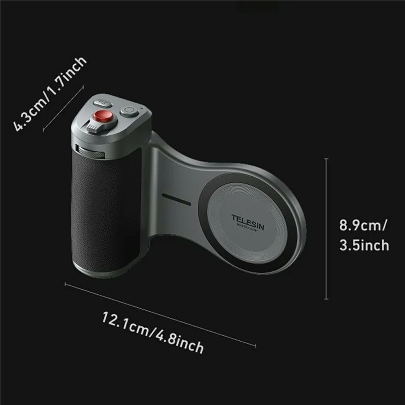 TELESIN P5-MCS-11-TIP For iPhone 17 Pro Max Master Grip Photography Handle Camera Grip with Phone Case - Black