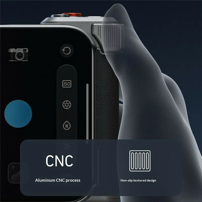 TELESIN P5-MCS-11-TIP For iPhone 17 Pro Max Master Grip Photography Handle Camera Grip with Phone Case - Black