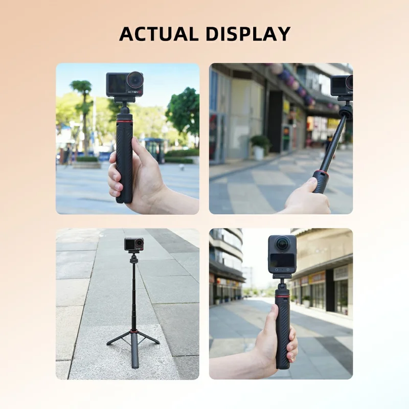 BRDRC Magnetic Tripod for DJI Osmo 360 / Action 5 Pro / Action 4 / Action 3 Aluminum Alloy Quick Release Telescopic Stand - Black