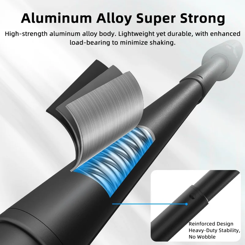 FLYMILE Magnetic Quick-Release Tripod for Insta360 Ace Pro 1  /  2  /  ACE  /  X5 2-in-1 Selfie Stick Telescopic Pole Tripod with Ball Head