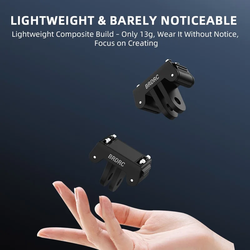 BRDRC - Support de fixation magnétique en plastique à dégagement rapide pour Insta360 Ace Pro 1 / Pro 2, adaptateur avec interface à double griffe