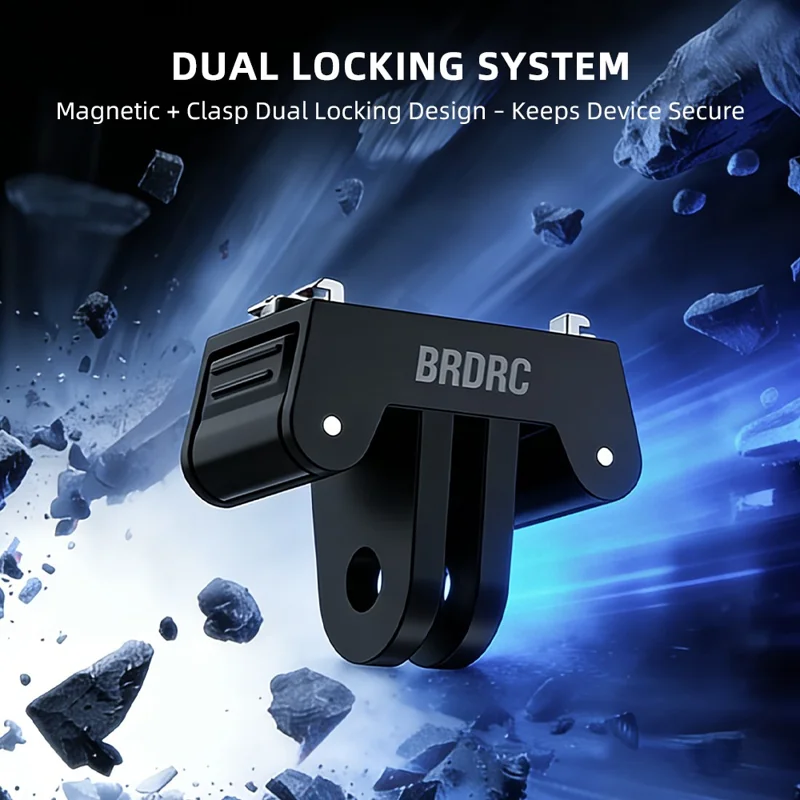 BRDRC - Support de fixation magnétique en plastique à dégagement rapide pour Insta360 Ace Pro 1 / Pro 2, adaptateur avec interface à double griffe