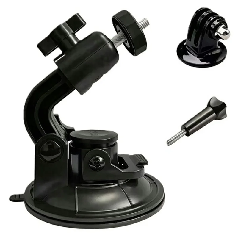 9cm Car Suction Cup Mount 360 Degrees Adjustable Camera Holder 1 / 4 Thread Stand Bracket for GoPro Camera Phone