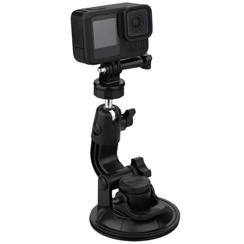 9cm Car Suction Cup Mount 360 Degrees Adjustable Camera Holder 1 / 4 Thread Stand Bracket for GoPro Camera Phone