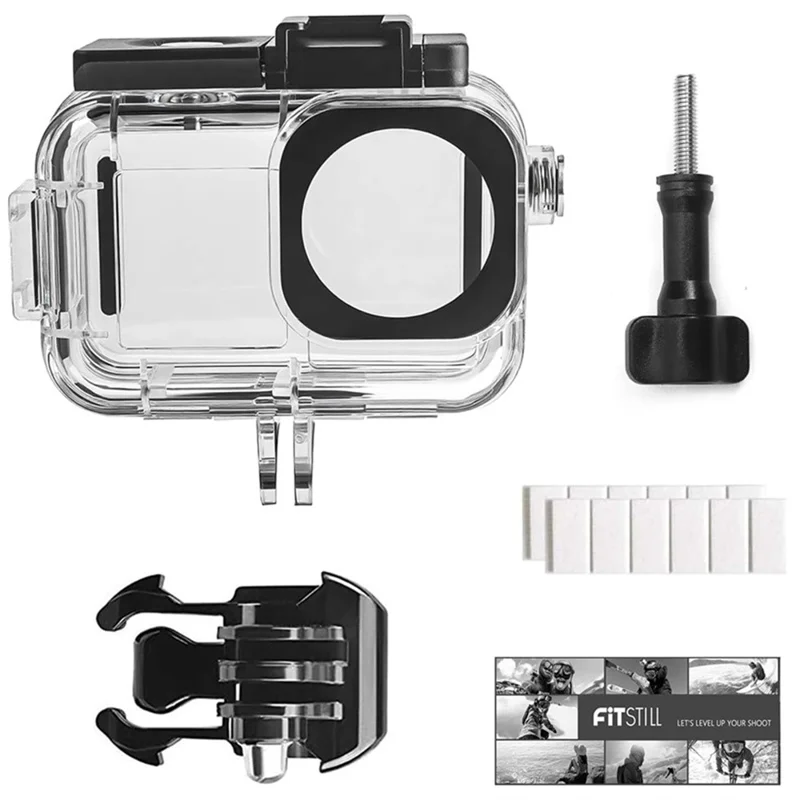 Waterproof Camera Case for DJI Osmo Action 5 Pro  /  4  /  3 Protective Cover with Dual Cold Shoe Mount Anti Fog Inserts - Black  /  White
