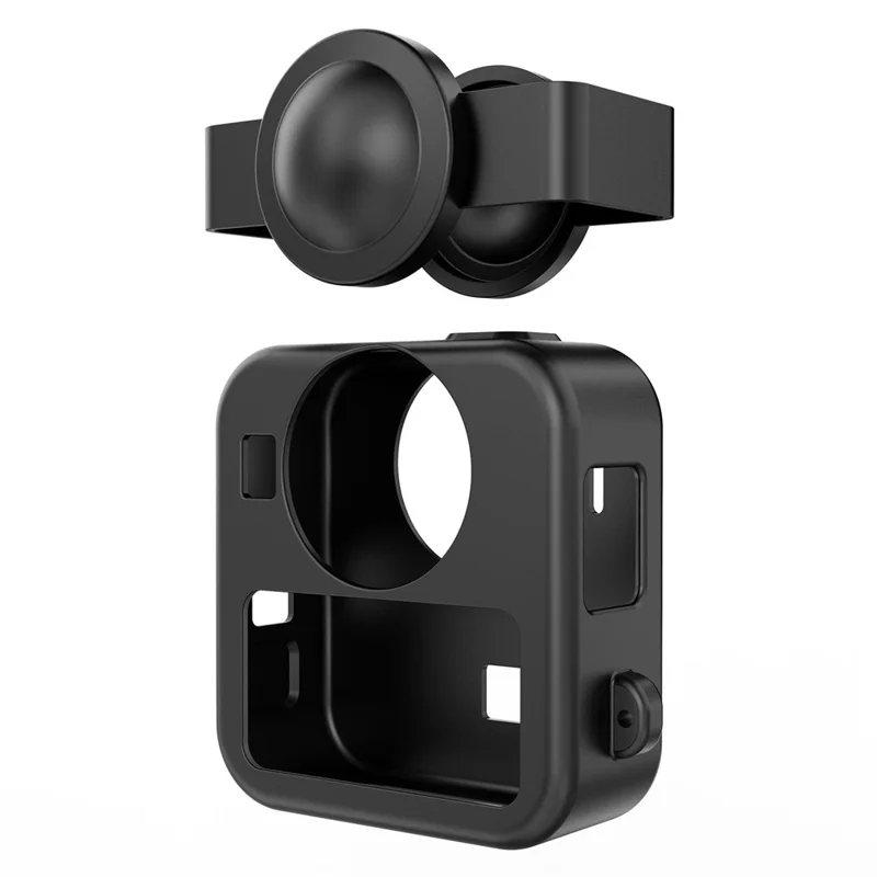 Custodia in Silicone per GoPro MAX2, Coprilente Antishock, Protezione Completa per Corpo Fotocamera