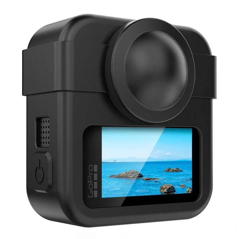 Custodia in Silicone per GoPro MAX2, Coprilente Antishock, Protezione Completa per Corpo Fotocamera
