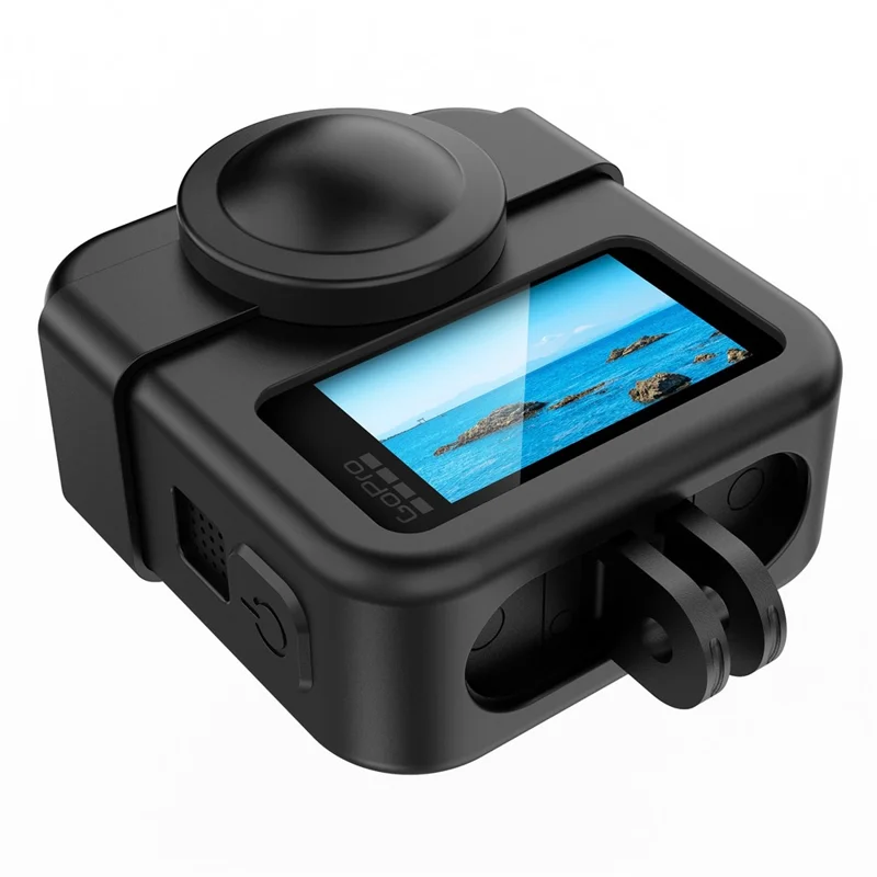 Custodia in Silicone per GoPro MAX2, Coprilente Antishock, Protezione Completa per Corpo Fotocamera
