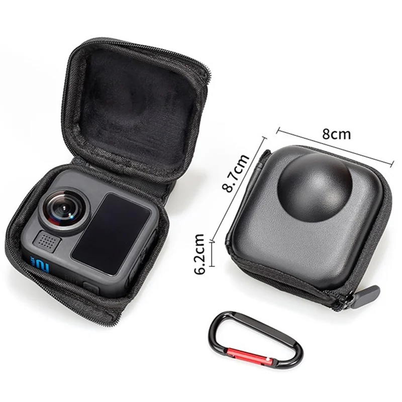 For GoPro MAX2 Hard Shell Case EVA Portable Storage Bag Half-Open Camera Protective Carrying Cover