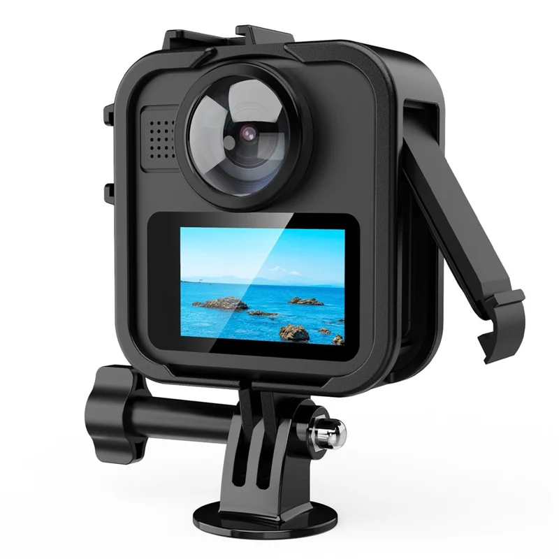 Защитный чехол для GoPro MAX2, пластиковая рамка с возможностью расширения, боковая крышка батарейного отсека, ударопрочный корпус