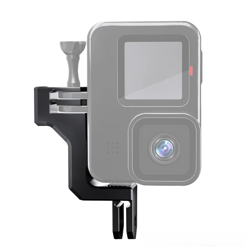 Supporto a Forma di L in Alluminio per GoPro Hero 9 / 10 / 11 / 12, Adattatore Verticale e Orizzontale con Connettore e Vite Lunga