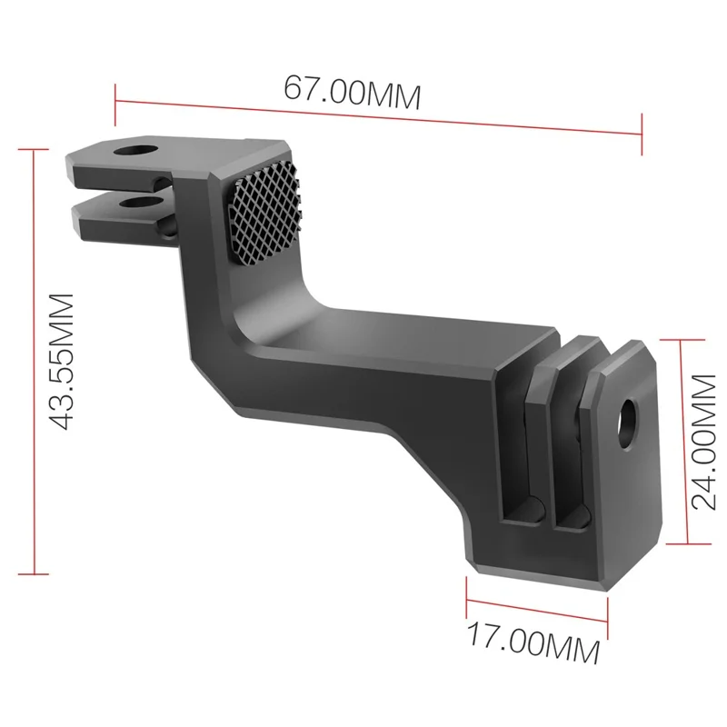 Supporto a Forma di L in Alluminio per GoPro Hero 9 / 10 / 11 / 12, Adattatore Verticale e Orizzontale con Connettore e Vite Lunga