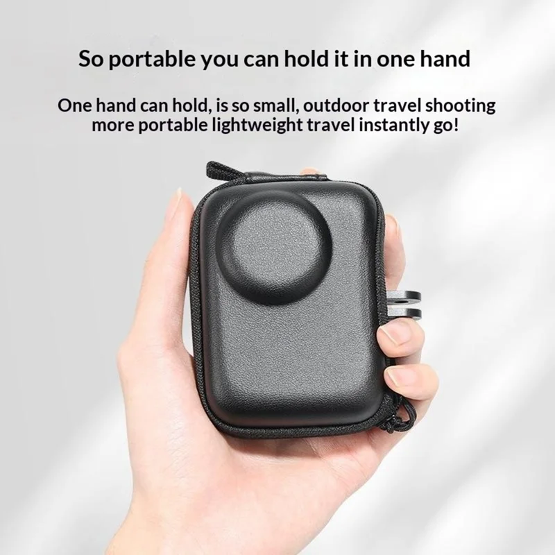 Halvåben hardskral for DJI Osmo Action 5 Pro, opbevaringstaske i PU-læder, stødfast, bærbar taske