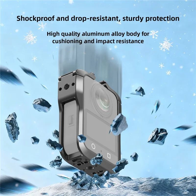 For DJI Osmo 360 Action Camera Aluminiumlegering Kage Magnetisk Hurtiglåsning Metaludvidelsesbeskyttelsesramme
