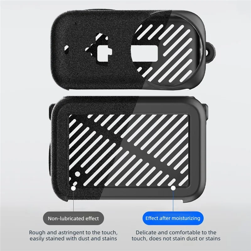 For DJI Osmo Nano Silicone Case Full Set Protective Cover with Lens Cap and Anti-lost Lanyard - Black