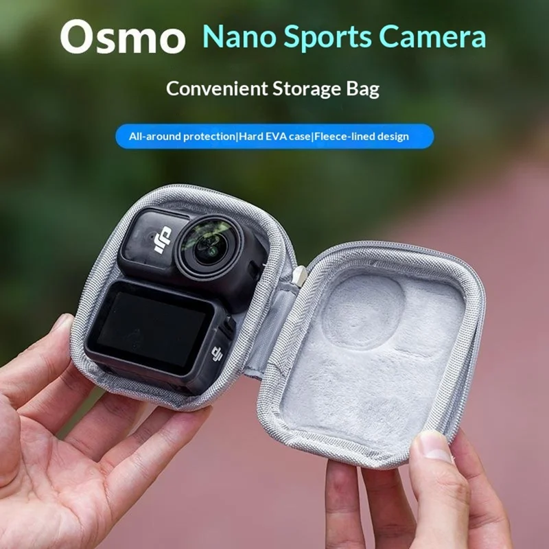 Hard Shell Case for DJI Osmo Nano Half-open Portable Storage Bag Waterproof Protective Cover - Black