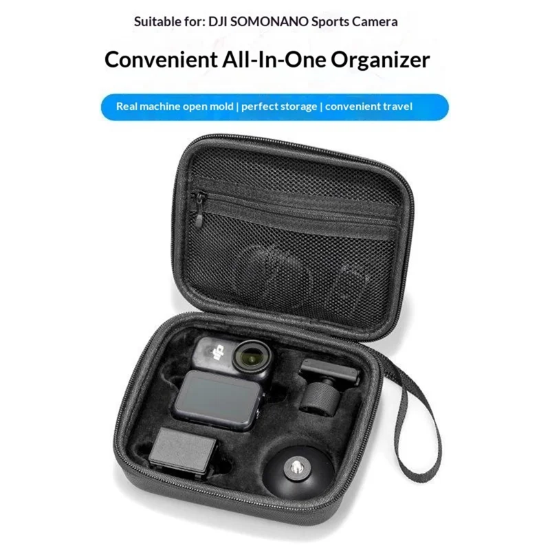 Transporttaske til DJI Osmo Nano, hårdfodret opbevaringstaske, alt-i-en organiser, PU-beskyttelsesdæksel